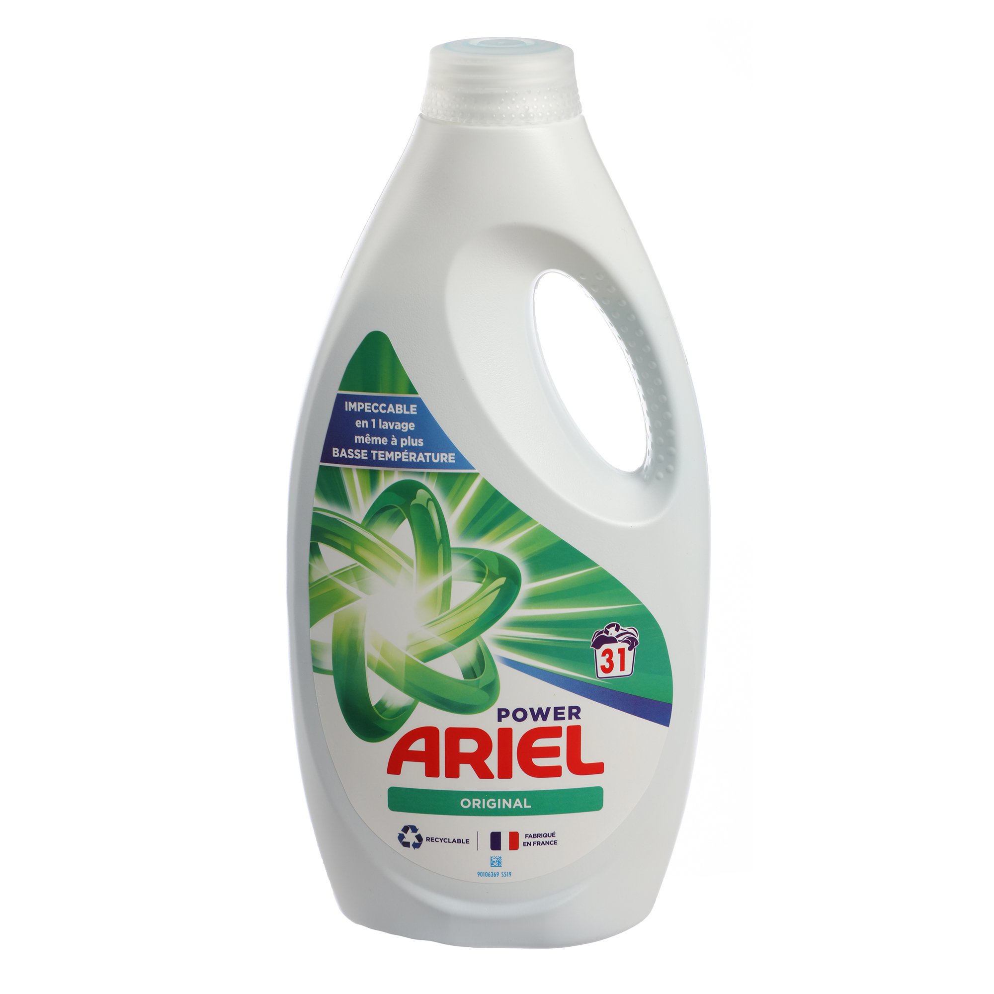 Lot de 2x31 doses de lessive liquide Power Ariel Original ARIEL
