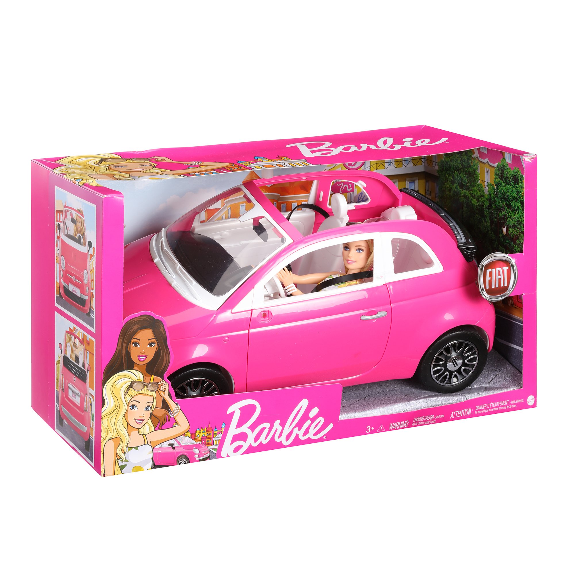 Promo Barbie barbie et sa fiat 500 chez Auchan Supermarché