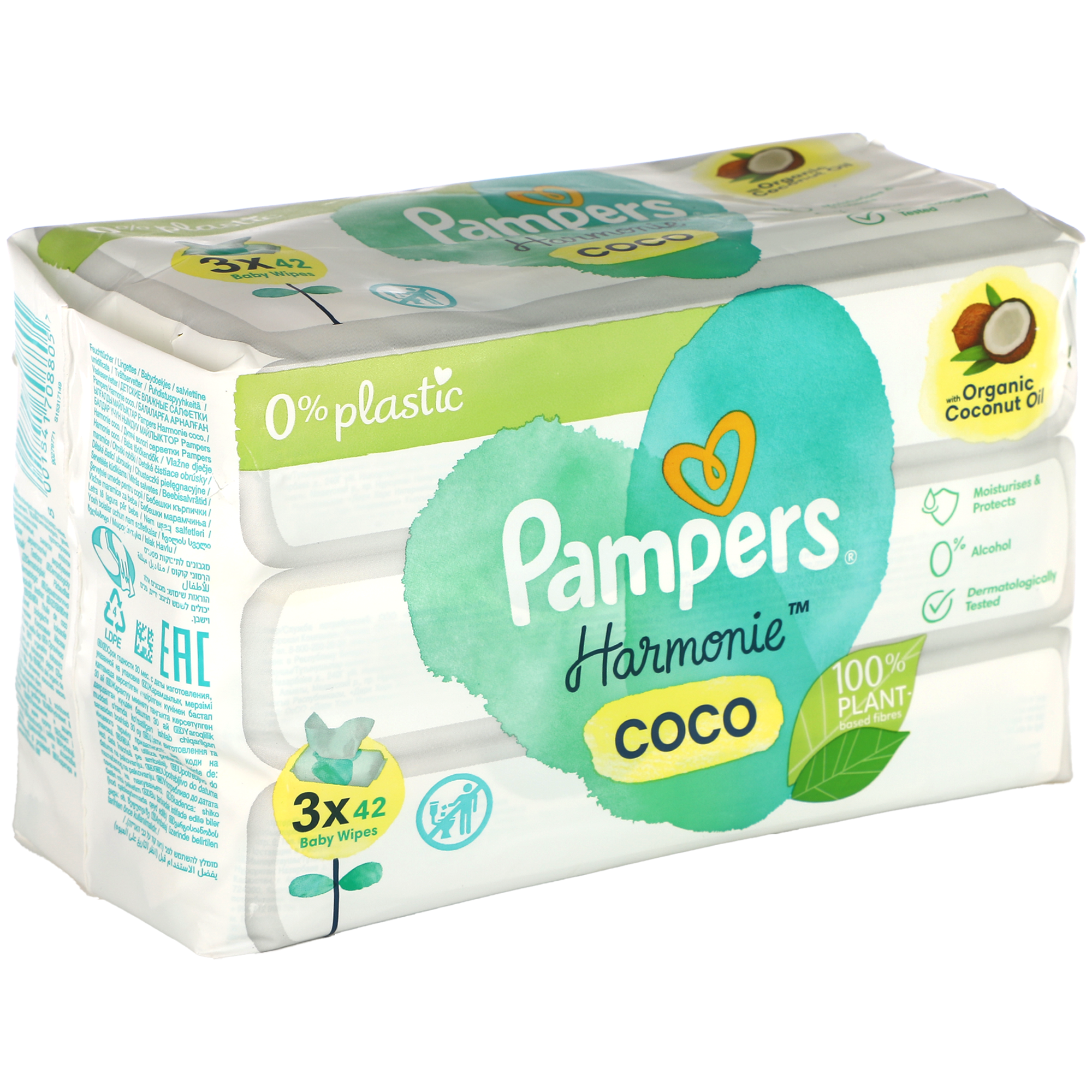 Pampers - 6x132 Lingettes Harmonie Coco, Pampers
