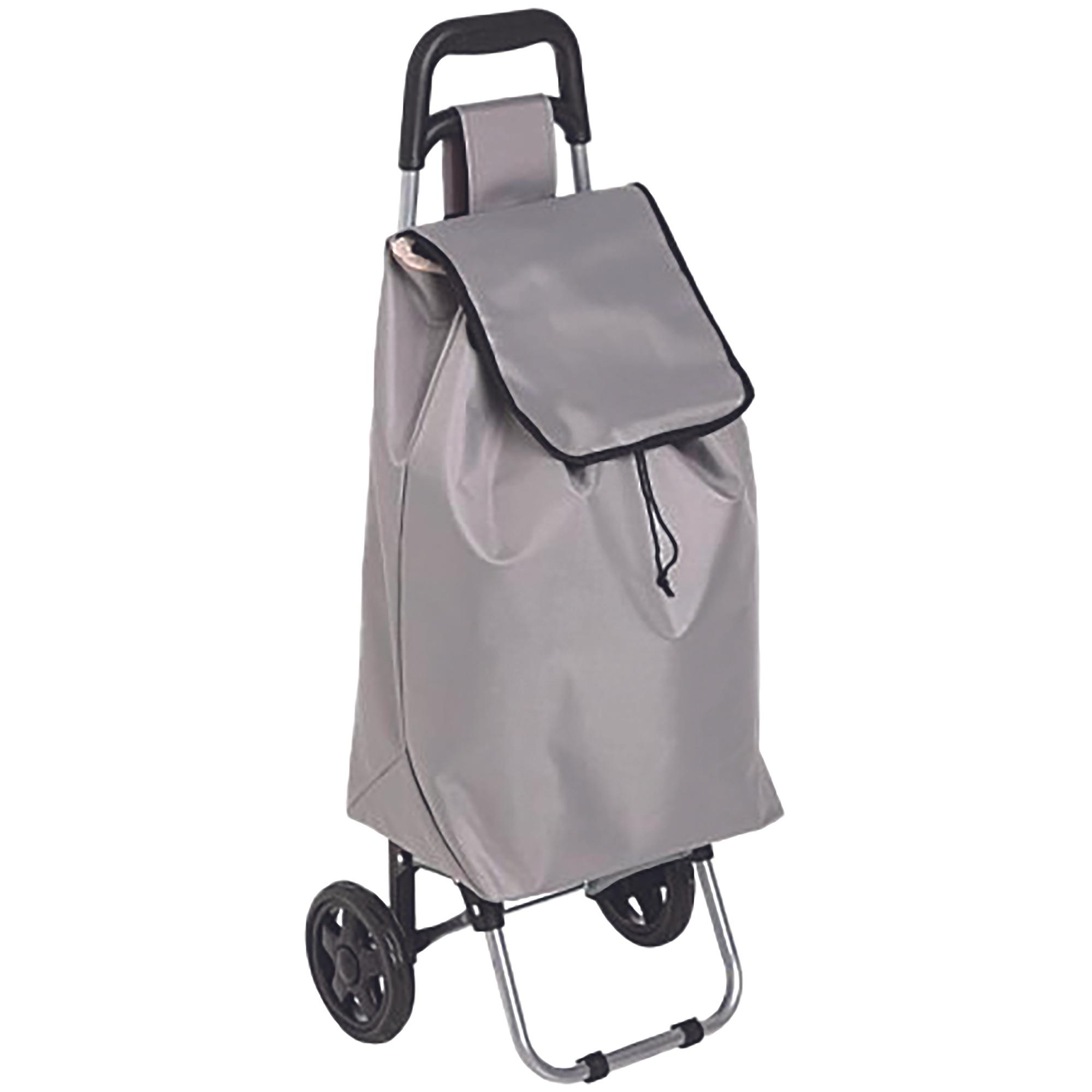 Chariot de courses 2 roues gris FIVE prix pas cher Stokomani Des marques des prix