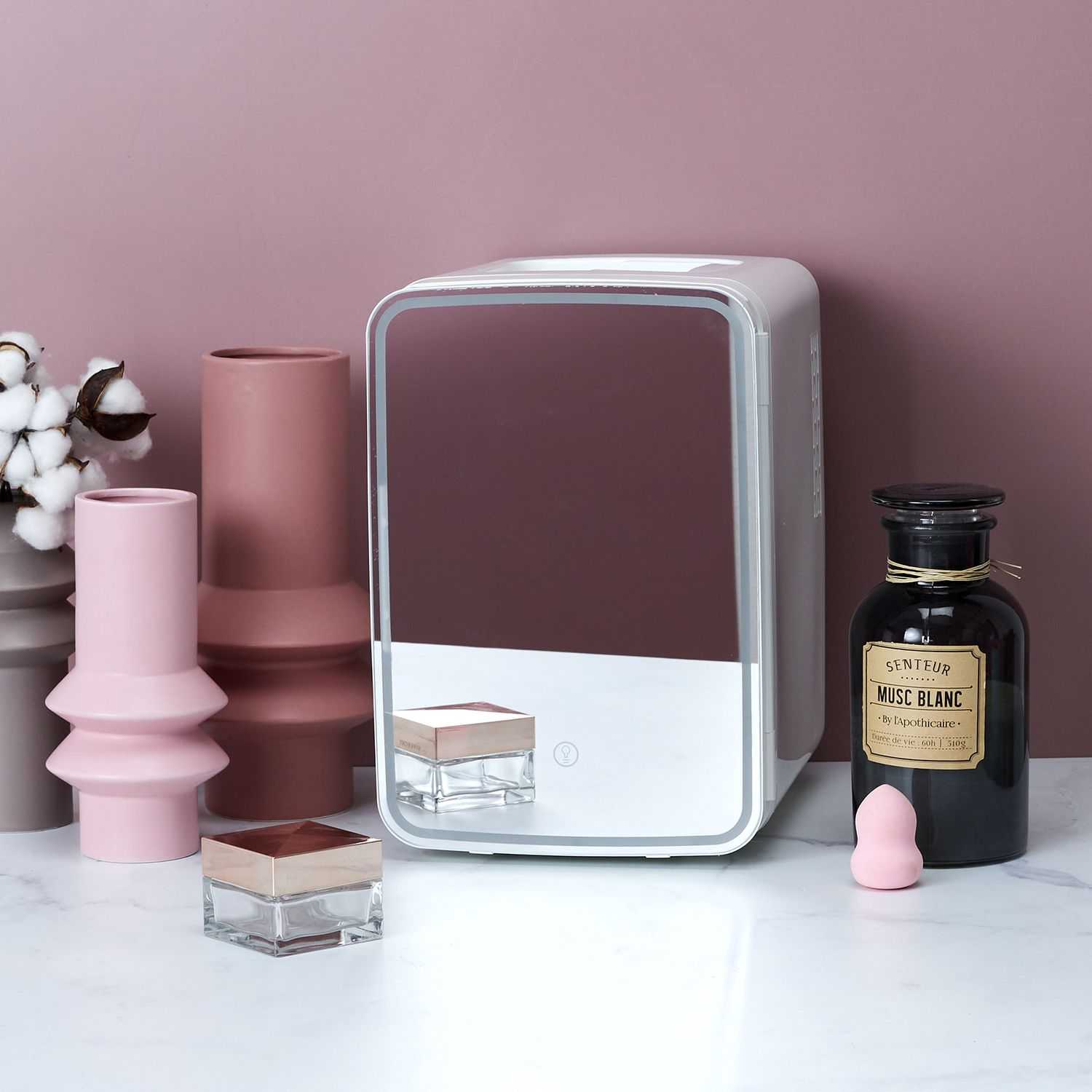 Mini frigo de chambre, frigo cosmetique, eclairage led unique et miroir de maquillage  avec fonctions de refroidissement et de chau - Achat / Vente mini-bar –  mini frigo mini frigo de chambre