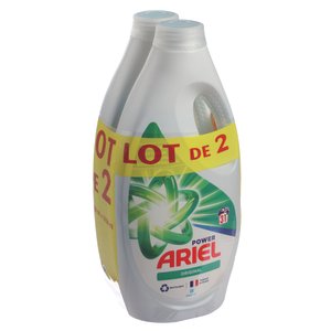 Lot de 2x31 doses de lessive liquide Power Ariel Original ARIEL